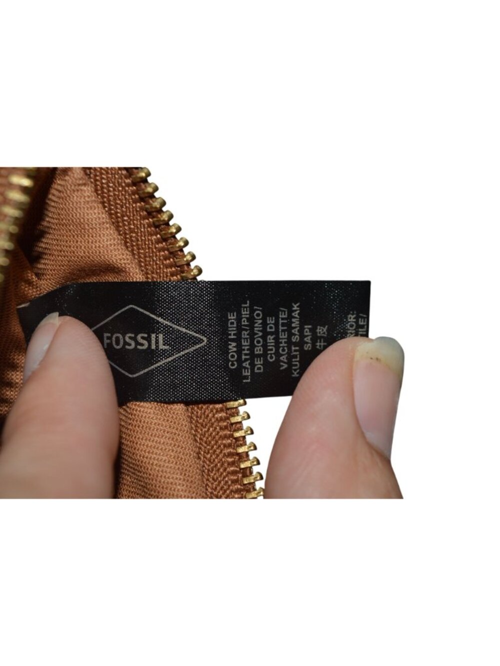 Fossil Emma Wristlet Cowhide Leather Feather Design Bohemian Missing Wrist Strap - Picture 5 of 5